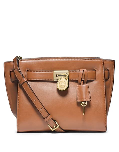 michael kors hamilton mini leather messenger bag|Michael Kors Hamilton satchel bag.